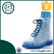 estilo de deporte de las mujeres de calidad superior de tobillo de alta botas de lluvia chanclas suaves zapatos B-817